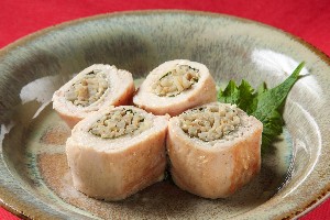 ゴボウサラダのしそチーズ巻き